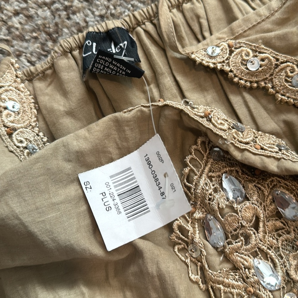 Tan Rhinestone Dress - Picture 6 of 6